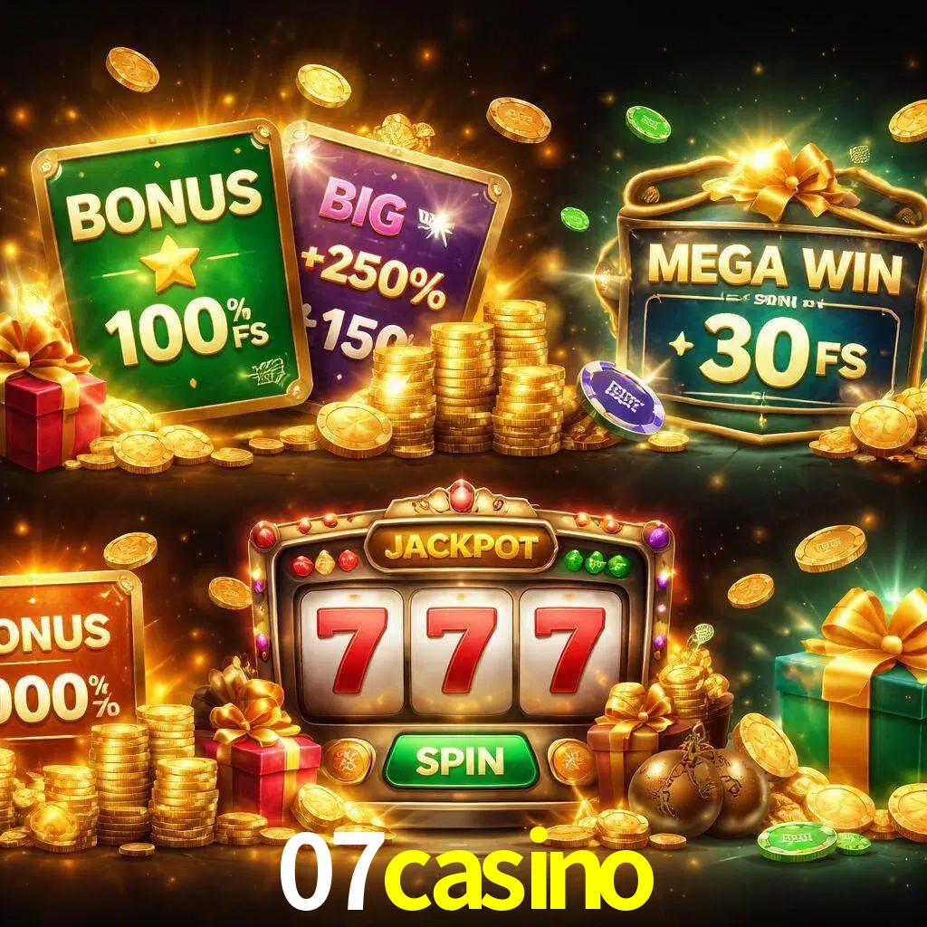 Tipos de bonos 07casino incluyendo recompensas de bienvenida y promociones continuas