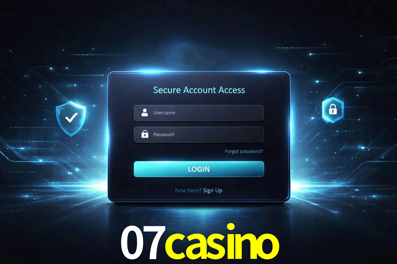 Pantalla de inicio de sesión de cuenta 07casino para usuarios en México