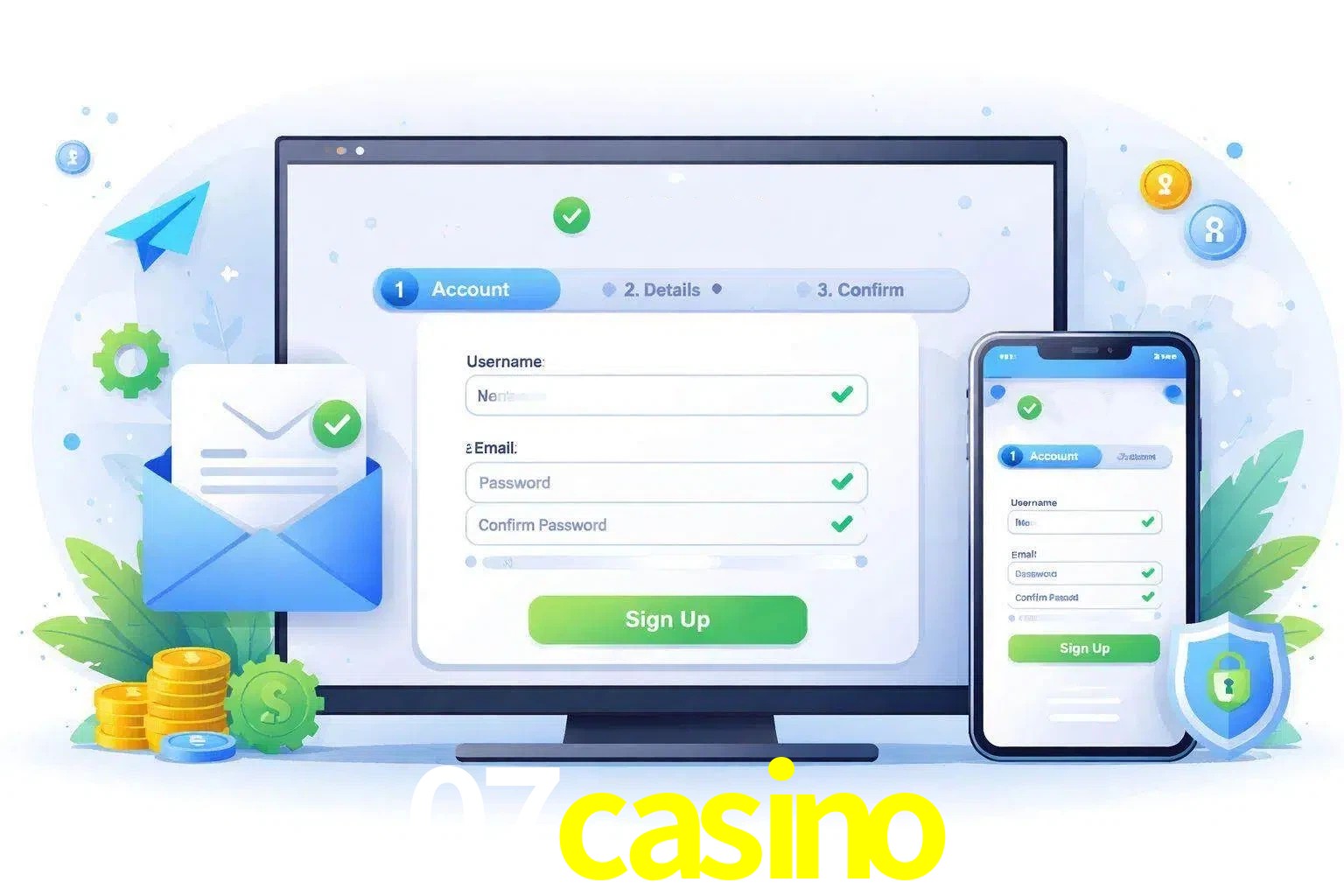 Registro de nuevo usuario y configuración de cuenta 07casino