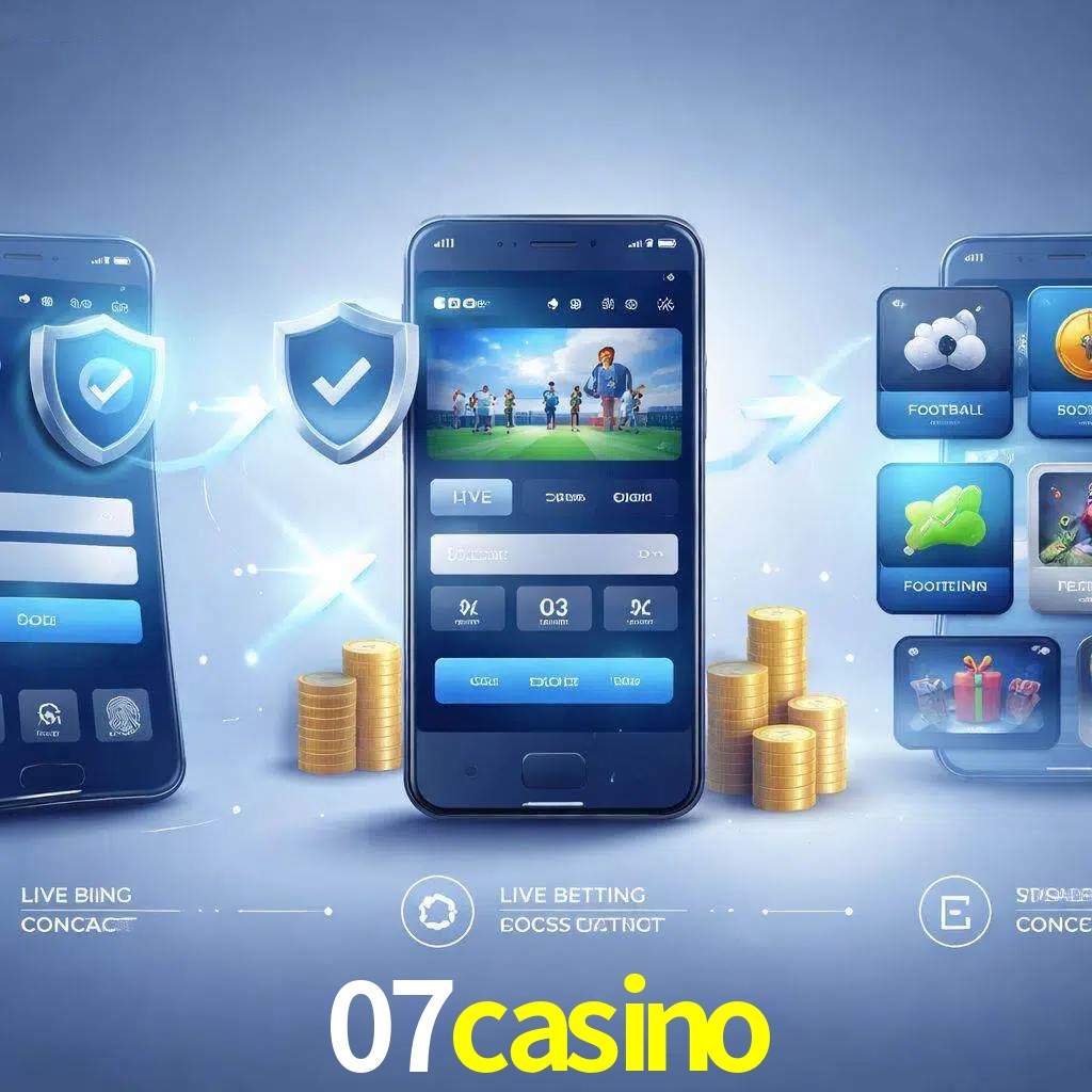 Pasos de acceso a la app 07casino en pantalla de teléfono móvil